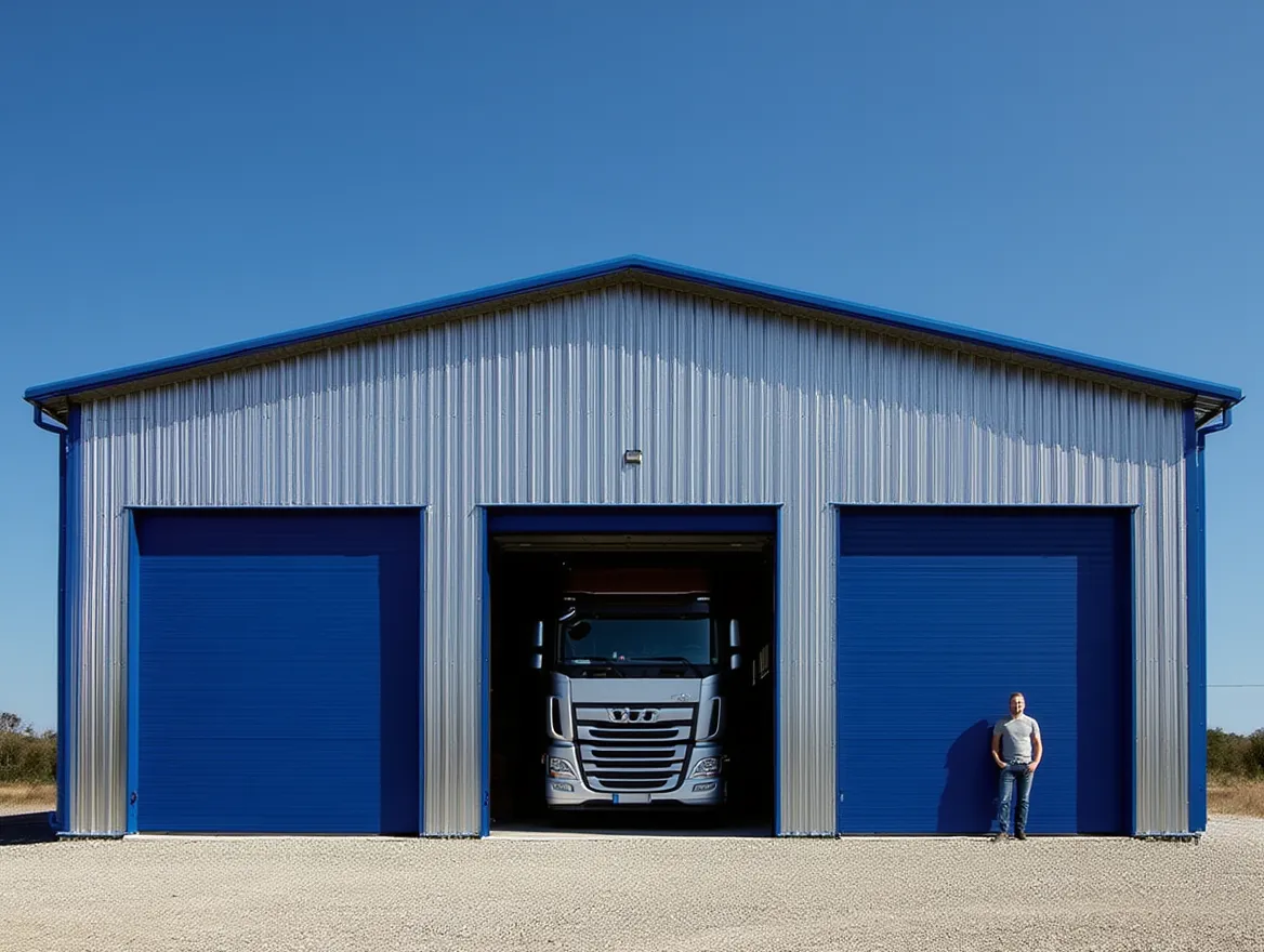 Проект ангара на 3 грузовика 14х16